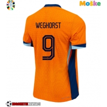 Moške Nogometnih dresov Nizozemska Wout Weghorst #9 Domači EP 2024 Kratki rokavi